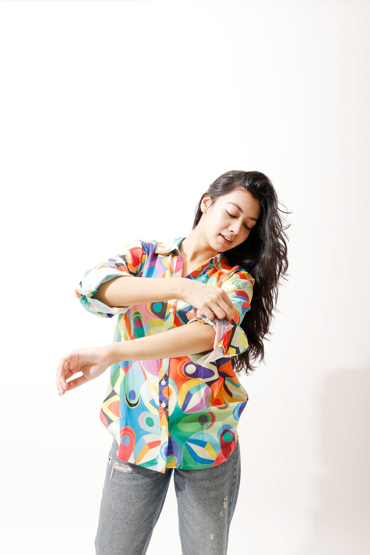 Abstract Print Multicolour Shirt