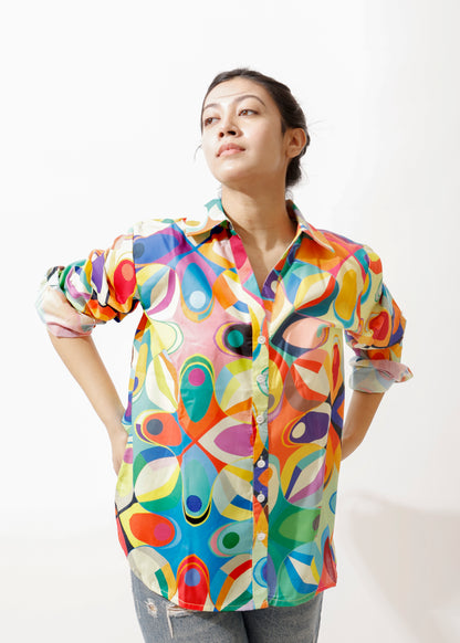 Abstract Print Multicolour Shirt