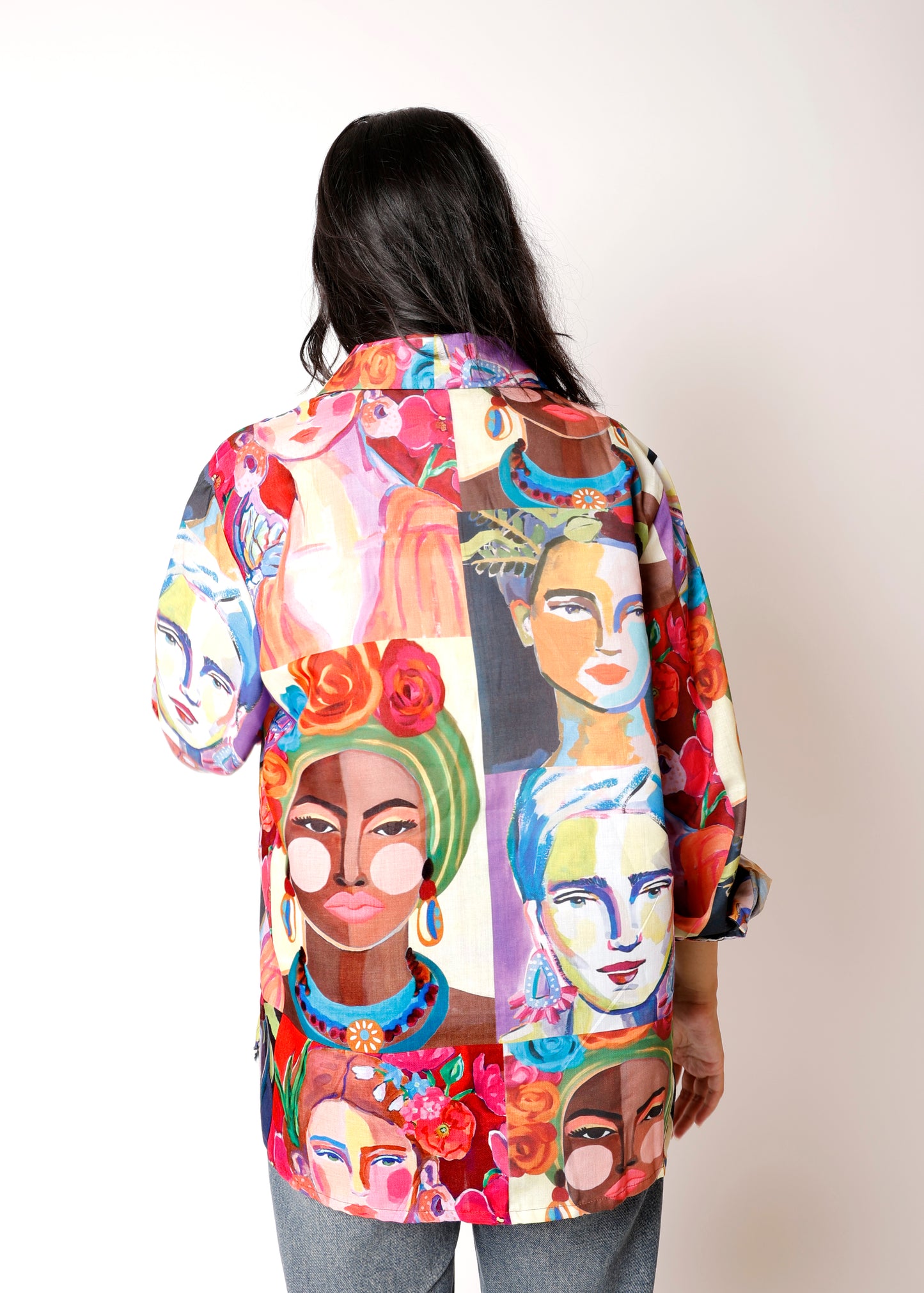 Tribal Face Print Shirt