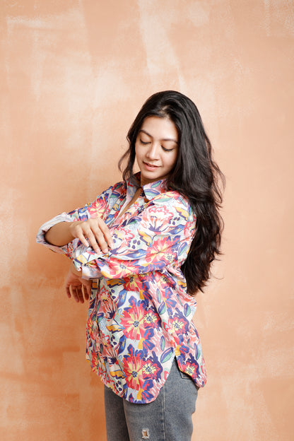 Floral Print Funky Shirt