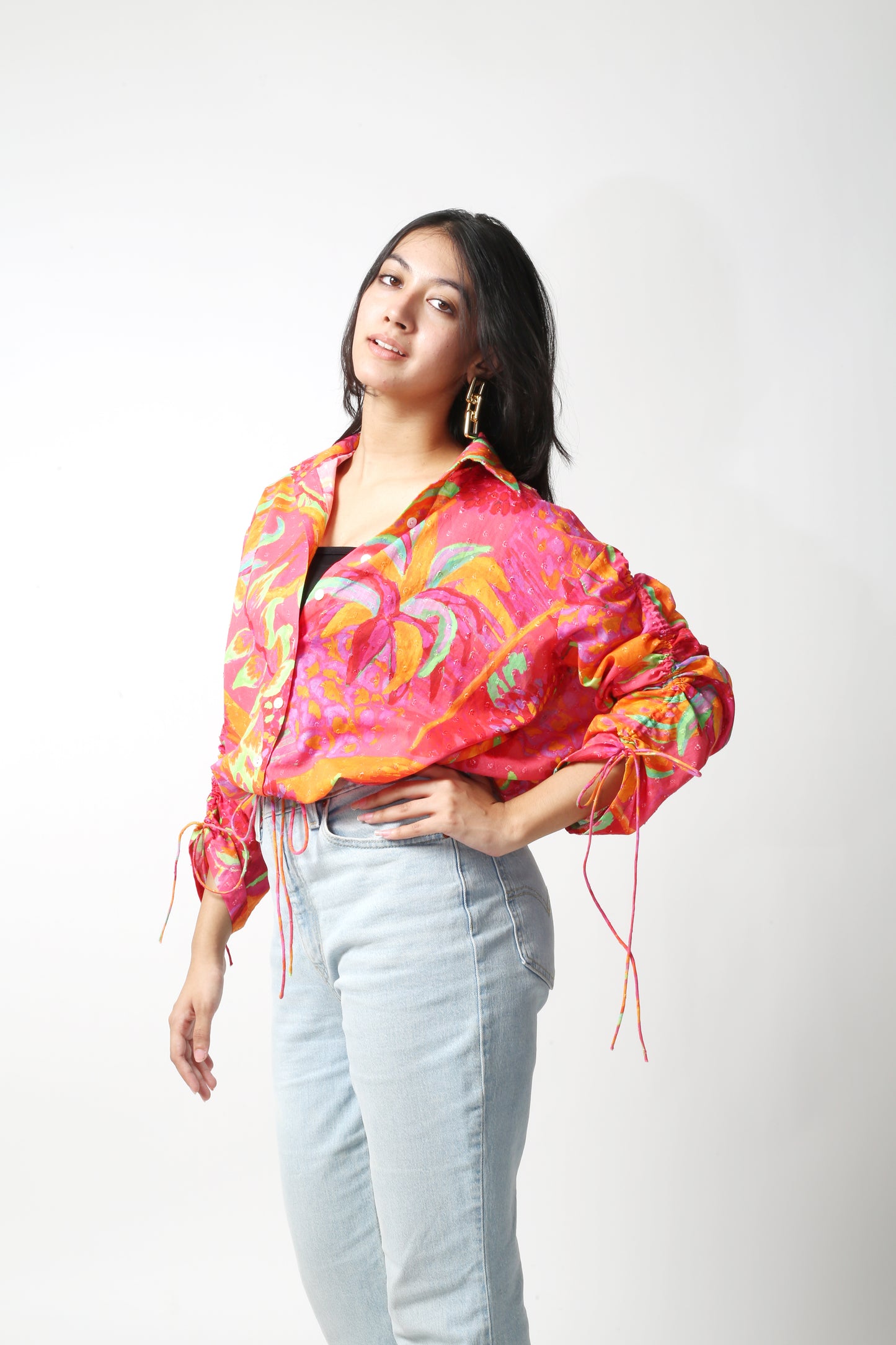 Colourful Print Balloon Top