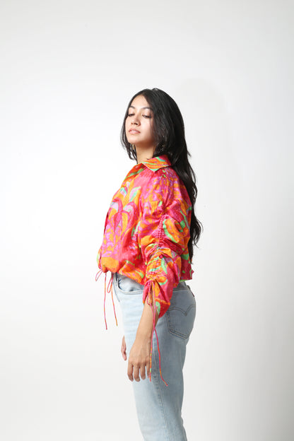 Colourful Print Balloon Top